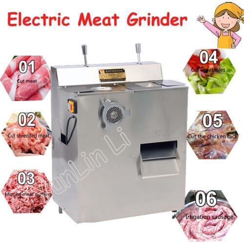 1500W Electric Meat Grinder Stainless Steel Multipurpose Kitchen Slicer Commercial Stuff Mincer QRLS-400