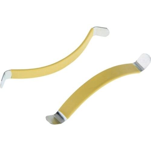 2Pcs Metal String Spreaders Guitar Luthier Tool for Cleaning Fretboard Yellow