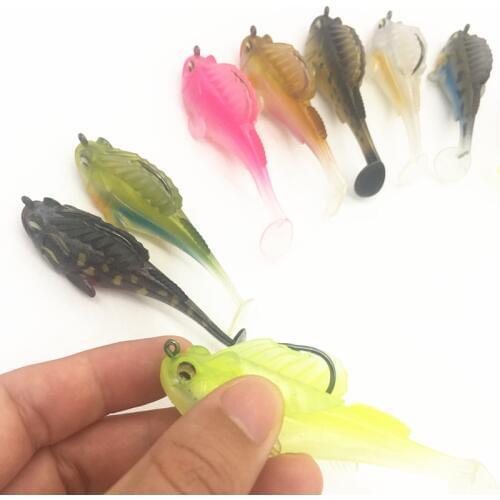 7.5cm/14g Soft Bait Fishing Lures Lead Fish Jig T Tail Sea Bass Lure Single Hook Wobblers Baits Swimbait Peche Pesca