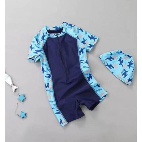 One-Piece Girls Swimwear Short Sleeve White Stars Children Swimsuits Girl Toddler Swim Suit Beachwear Bathing Suit Swimsuit Kids