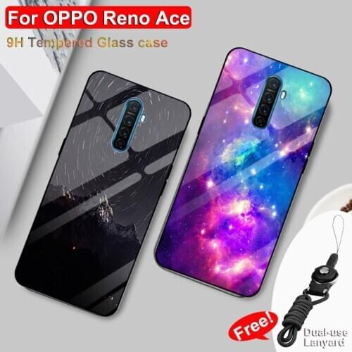 Reno Ace Case 6.5'' Glass Hard Back Cover Phone Cases For OPPO Reno Ace silicone bumper case Coque For OPPO Reno Ace case