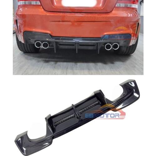 Real Carbon Fiber Rear Lip Spoiler Bumper Diffuser For BMW E82 1M Coupe 2008UP B405