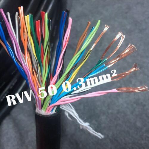 50P Electr Cabl Wire Imported cable Japan 50 core 0.3 Square Twisted Pair Wire Towline Soft Oil Resistant Folding KVC-36 cabl