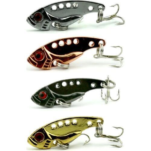 Hot Sale 20pcs Hard Metal Vibration Lure Blade Fishing Lures 3.5cm 3.5g Artificial Fishing Wobbler Japan Fishing VIB CrankBait