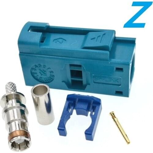 Fakra SMB Z 5021 Female Jack RF Connector Crimp RG316 RG174 LMR100 Cable