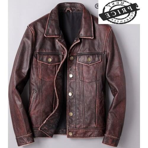 Motorcycle Real Streetwear Leather Jacket Men Fashion 2021 Korean Casual Cow Genuine Leather Coat Casual Fit Clothes 1a06