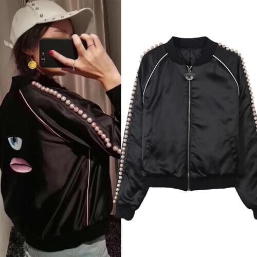 Plate pearl eye New pattern jacket loose baseball clothes