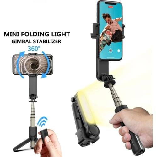 700mm Mini Wireless Bluetooth Handheld Gimbal Stabilizer Mobile Phone Selfie Stick Tripod with Fill Light shutter for Huawei