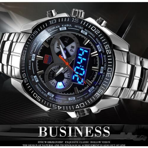 Military TVG Mens Watches Digital LED Watch