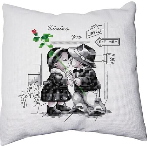 Everlasting Love Kiss Ecological Cotton Chinese Cross Stitch Kits Stamped Printed DMC 11CT 14CT DIY Gift Wedding Decoration