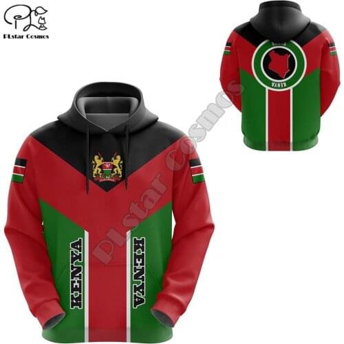 PLstar Cosmos Kenya Country Flag Tribe Culture Tattoo Tracksuit 3Dprint Men/Women NewFashion Harajuku Hoodies Pullover Jacket 22
