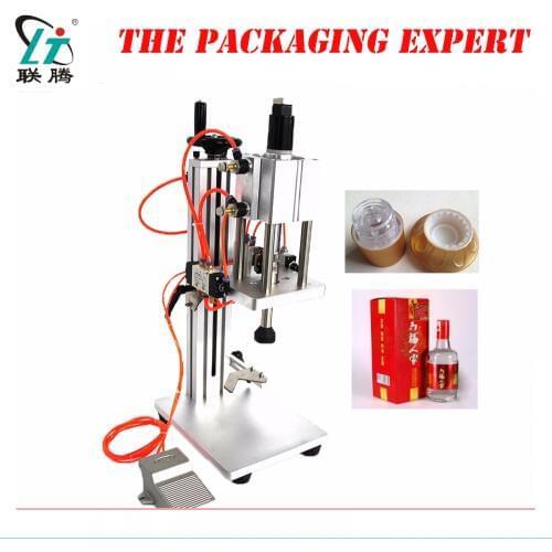 Pneumatic Liquor Pressing Cap Capping Machine Lid Caps Press Locking Device Snap On Pump Pressure Lock Cover Caps Free Shipping
