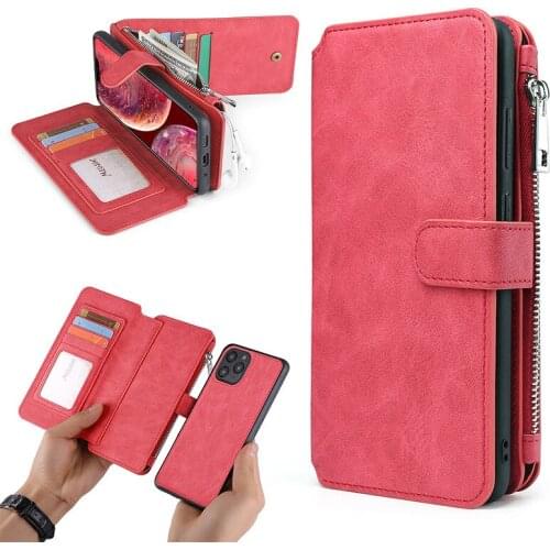 Suitable for IPhone 11/12/13promax 7/8plus Multifunctional Card Case for IPhone XSmax XR Flip Magnetic Suction Protective Sleeve