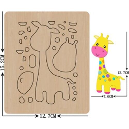 Christmas Fashion Jewelry Giraffe Wood Mold Cutting DIY New Keychain Bag Steel Mold Leather Bag Fit Die Cutting Machines 2021