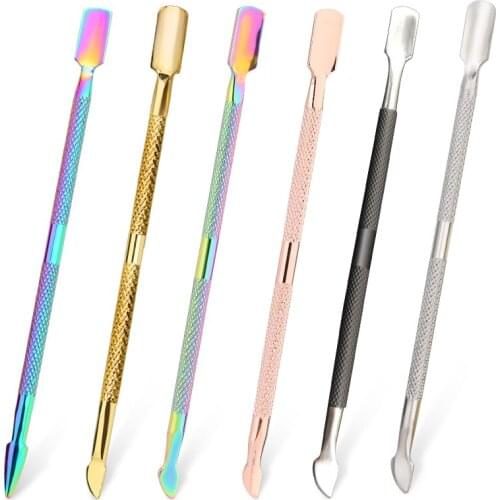 LMDZ 1Pcs Colorful DIY Stainless Steel Hand Leather Edge Oil Pen Dual Head Glue Painting Roller Stick For Leather Handicraft