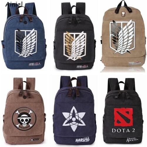 Anime Attack on Titan Shingeki No Kyojin Cosplay Backpacks Bag Schoolbag Knapsack Canvas Travel Bag Notebook Backpack Teenagers