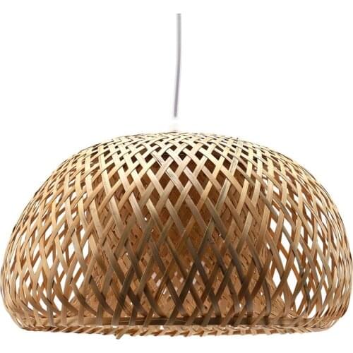 Modern Bamboo Work Hand Knitted Bamboo Weaving Chandelier Restaurant Handmade