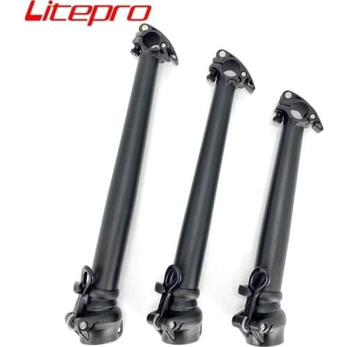 Litepro Right Fold Stem 25.4mm 28.6mm 29cm 35cm 40cm 14-16-20 inch Folding Bike Quick Release Stem Aluminum Alloy Black