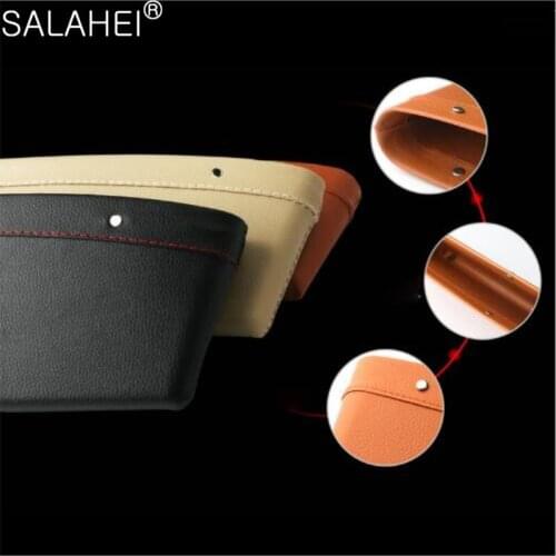 Car Seat Crevice Storage Bag Creative Car Leather Box Leak-proof For Car Seat Gap Plug Stowing Tidying Box Storage Accessories