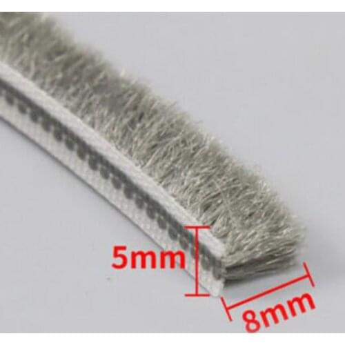 High Quality Sliding Door Window Draught Excluder Brush Pile Seal Strip Weatherstrip Draught Excluder 5mm*8mm Newly