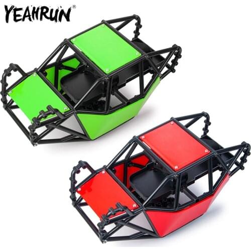 YEAHRUN Nylon Rock Buggy Roll Cage Body Shell Frame Chassis for Axial SCX10 & SCX10 II 90046 1/10 RC Crawler Car DIY Parts
