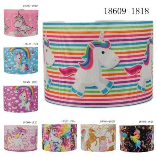 10yards - different size - Unicorn ribbon-Pink unicorn - Cutie/Glitter Unicorn printed grosgrain ribbon/satin ribbon