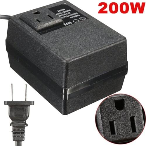 220V 240V To 110V 120V 200W Power Adapter Transformers Plug Electronic International Travel Power Converter Voltage Converter
