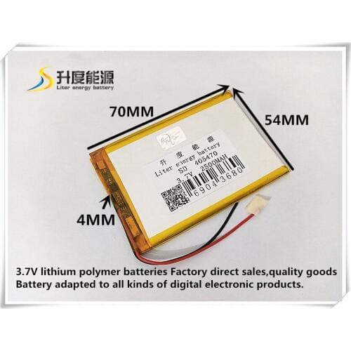 3.7V 2500mAH 405470 polymer lithium ion / Li-ion battery for power bank MP4 tablet pc cell phone speaker