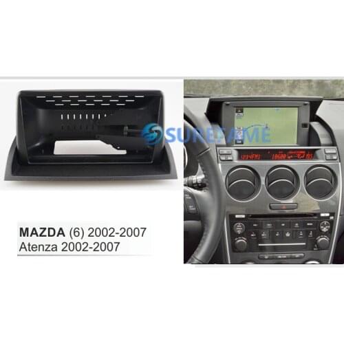 9 inch Car Fascia Radio Panel for MAZDA 6, Atenza 2002-2016 Dash Kit Install Facia Console Bezel Adapter Plate Trim 9inch Cover
