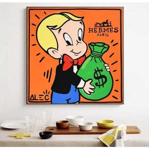 Alec Monopoly Rich Money Man Canvas Painting Prints Graffiti Art Wall and on the Wall Art Posters Pictures Home Decor Cuadros