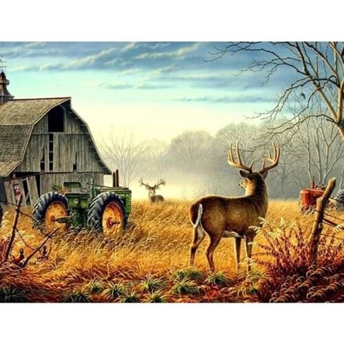 Diamond Painting With Square Stones Sika Deer Diamond Embroidery Animals Rhinestones Pictures Diamond Mosaic Hobby Gift