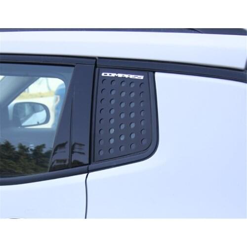 ALU Rear Triangle Glass Decoration Cover Trim for Jeep Compass 2017+ Stylish Colorful Car Decal Sticker Car Accessories 2pcs