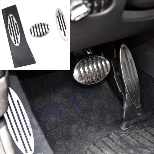 Car No drilling styling Stainless steel Footrest Gas Brake Pedal Pad Fit For MINI R56 F56 Cooper S Paceman Countryman