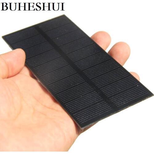 BUHESHUI Wholesale 1.3W 5V Solar Cell Module Monocrystalline PET DIY Solar Panel Charger For 3.7v Battery Study 131*61MM 100pcs