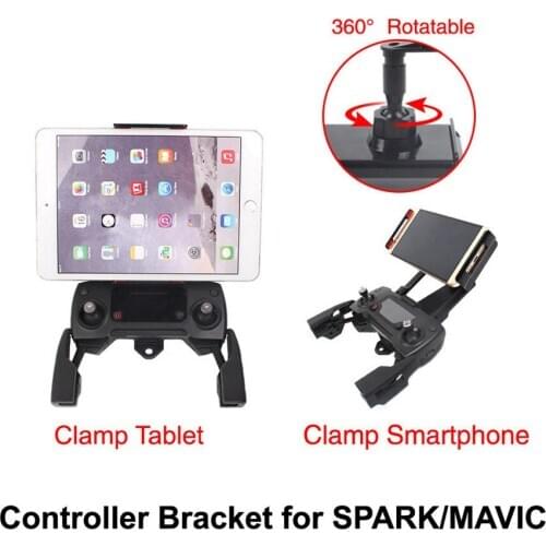 360 Rotate FOR DJI MAVIC MINI/PRO/AIR/SPARK Remote Controller Bracket Holder for iPhone8/7 plus/6/6s/4S Samsung for Tablet iPad