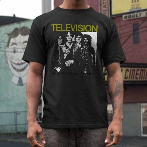 Television T shirt screen print short sleeve shirt cotton