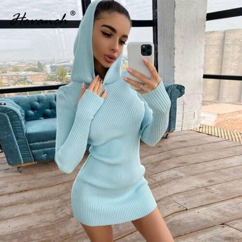 Модные трикотажные платья Hovanch China At AliExpress