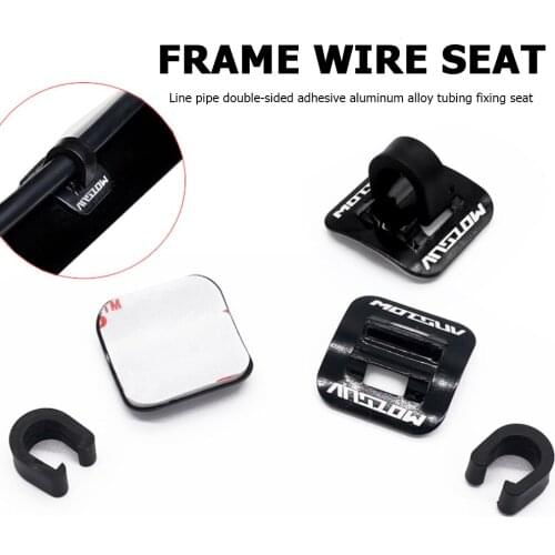 Bicycle Cables Housing Aluminum Alloy Bike Oil Tube Fixed Clips C Shape Shift Line Wire Brake Guide Cable Tube Fixed Clamp Frame