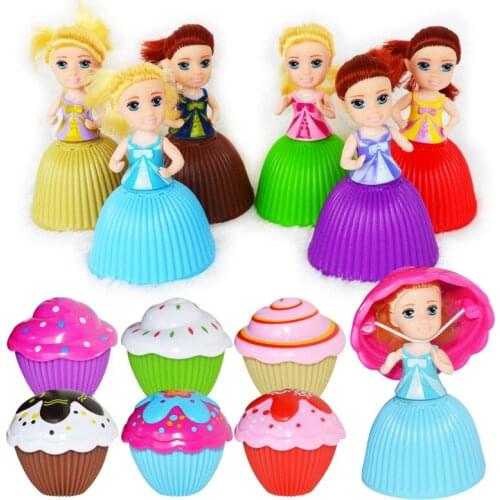 Cup Cake Doll Game House Children Play House Toy Cake Mini Surprise Doll Deformable Pastry Princess Sweet Girl Birthday Gift