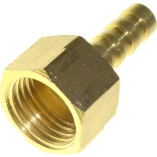6mm 8mm 10mm 12mm Female 1/4" Brass Barbed Fitting Coupler Connector