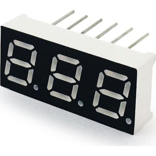 MCIGICM 100pcs 7 segment Common Anode 3 Bit digital Tube 0.28" 0.28in. Red LED Display 7 segmentos LED Digital tube