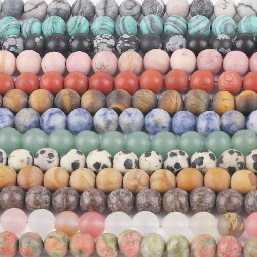 Natural Dull Polish Matte African Turquoises Tiger Eye Stone Beads for Jewelry Making 10mm Natural Stone Round Beads 15"