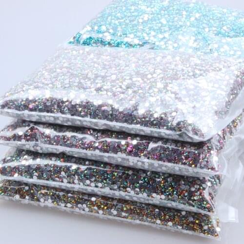 New Normal AB Colors Resin Rhinestones 4mm 50000pcs Flatback Non Hotfix Glue On For Nails Art Decoration DIY 3D Jewelry Making