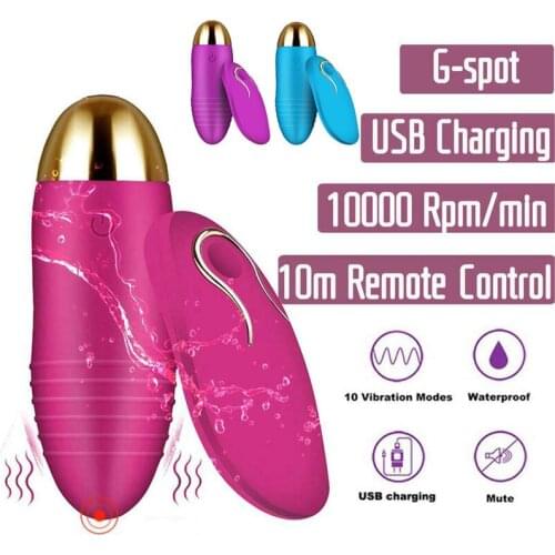 Bullet Vibrator Wireless Remote Control Vibrating Egg Clitoris Stimulator Powerful Sex Toys for Women G-Spot Massager Ball