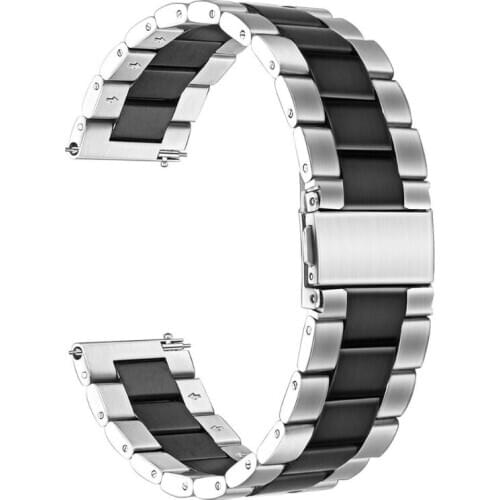 Stainless Steel Watch Band Metal Strap For -Garmin venu SQ Smart Bracelet Q81F