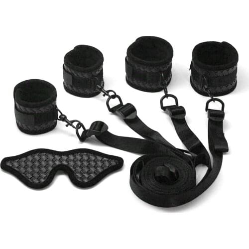 Adult Sex Toys Handcuffs & Ankle Cuffs and Eye Mask Erotic Bondage Under Bed Games Erotic Accessories Sex Products for Couples