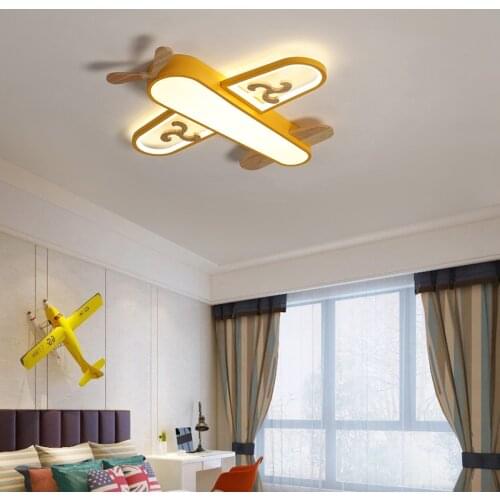 Modern LED Pendant Lamp For Childrens Room Bedroom Home Kids Baby Boys Airplane Hanging Ceiling Chandelier Decor Light Fixture