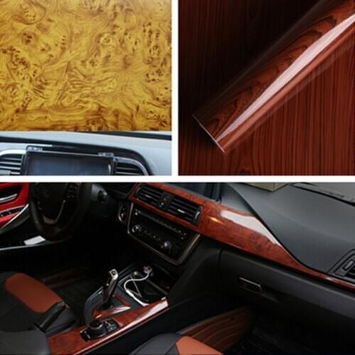 SUNICE Wallpaper Wood Grain Wall Stickers Waterproof Furniture Protection Door Wardrobe Desktop of Vinyl 50cm x 124cm