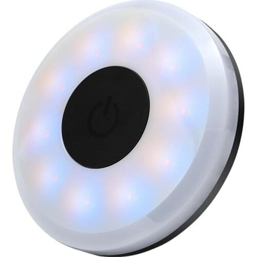 LED Wireless Mini Stick On Touch Light Car LED Downlight Night Light Push Light Yellow, White, Ice Blue for Closets, Cabinets