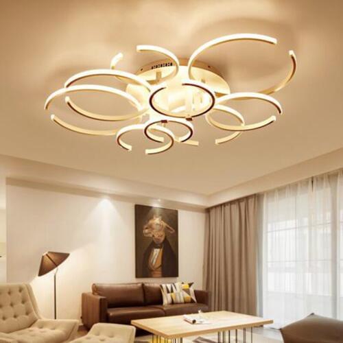 Led creative ceiling lamp simple modern atmospheric living room lamp home room bedroom ring warm Nordic lamps led lighting lamps